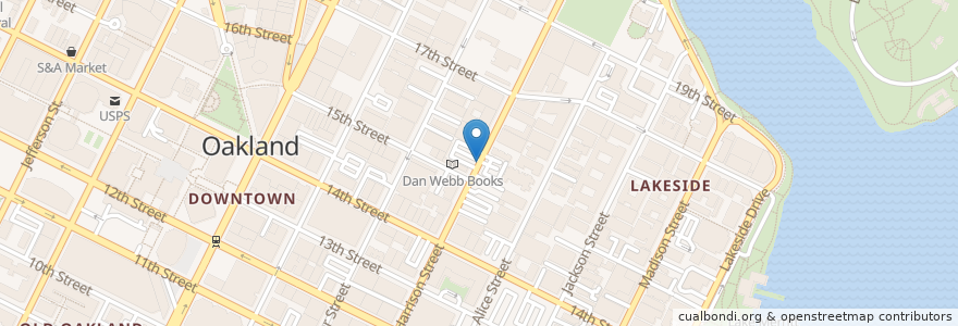 Mapa de ubicacion de Harrison & 15th en Vereinigte Staaten Von Amerika, Kalifornien, Alameda County, Oakland.