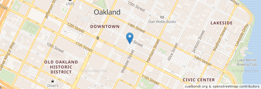 Mapa de ubicacion de 13th & Webster en Amerika Birleşik Devletleri, Kaliforniya, Alameda İlçesi, Oakland.