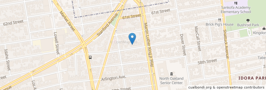 Mapa de ubicacion de 59th & MLK en Stati Uniti D'America, California, Contea Di Alameda, Oakland.