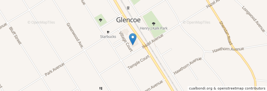 Mapa de ubicacion de Glencoe Fire Department en United States, Illinois, Glencoe.