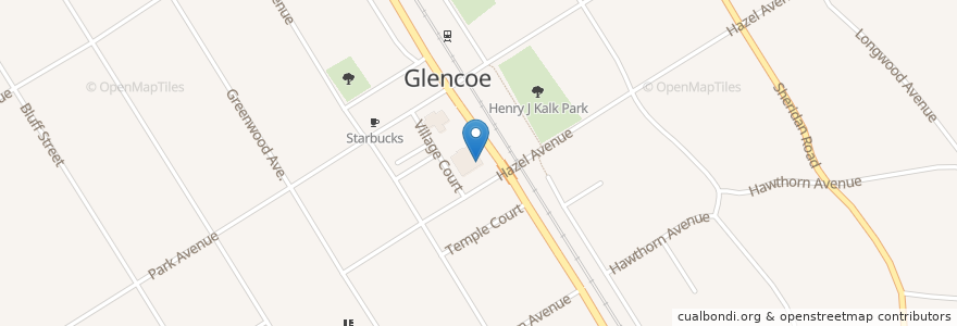 Mapa de ubicacion de Glencoe Police Department en الولايات المتّحدة الأمريكيّة, إلينوي, Glencoe.