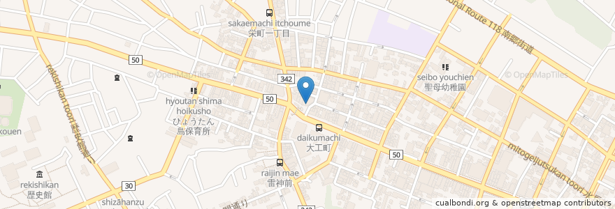 Mapa de ubicacion de 居酒屋 とん亭 en 日本, 茨城県, 水戸市.
