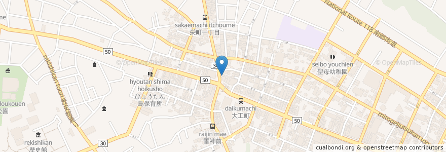 Mapa de ubicacion de おでん 乃ぐち en 日本, 茨城県, 水戸市.