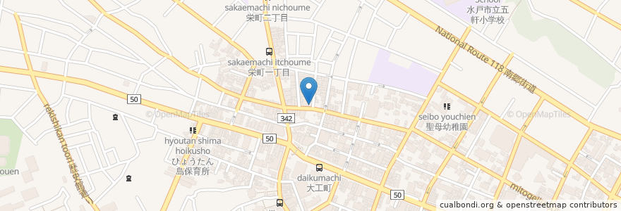 Mapa de ubicacion de 大沢歯科医院 en Japón, Prefectura De Ibaraki, 水戸市.