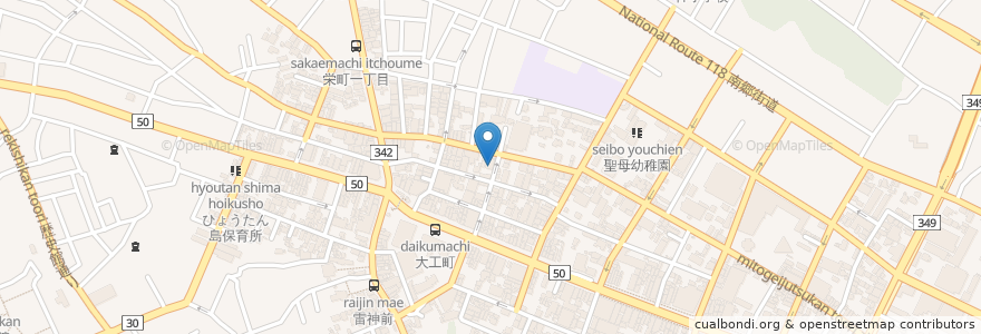 Mapa de ubicacion de 中華そば 石田屋 en اليابان, إيباراكي, 水戸市.