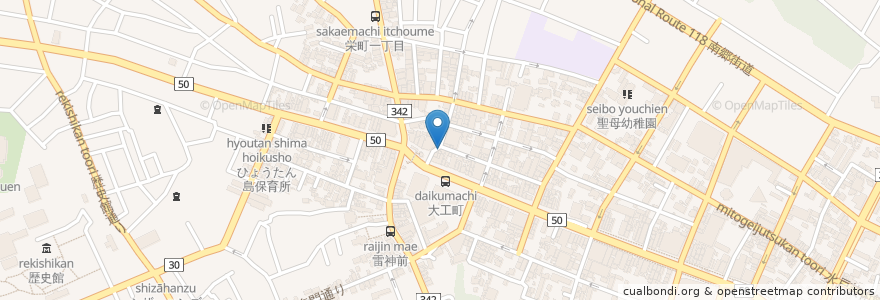 Mapa de ubicacion de 居酒屋 みのる en Japan, 茨城県, 水戸市.