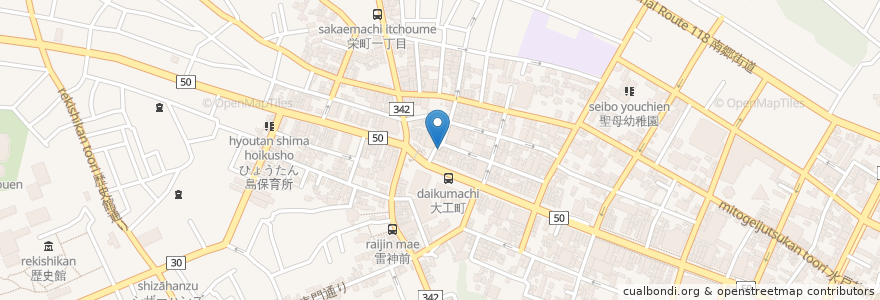 Mapa de ubicacion de そば 三笠 en Japon, Préfecture D'Ibaraki, 水戸市.