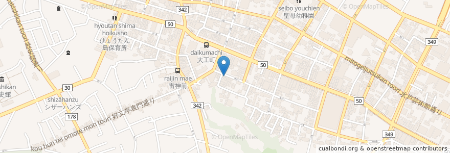 Mapa de ubicacion de 松寿司本店 en 日本, 茨城県, 水戸市.