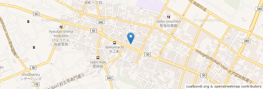 Mapa de ubicacion de 鳥ぎん en Japon, Préfecture D'Ibaraki, 水戸市.