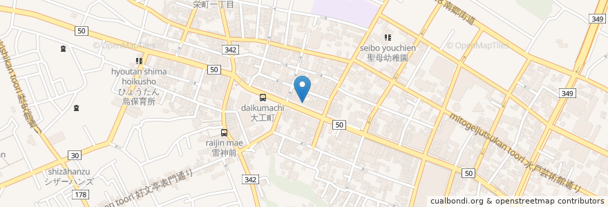 Mapa de ubicacion de いづみや食堂 en 日本, 茨城県, 水戸市.