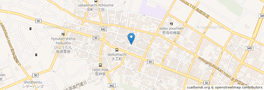 Mapa de ubicacion de 豆腐料理 一丁 en Japonya, 茨城県, 水戸市.
