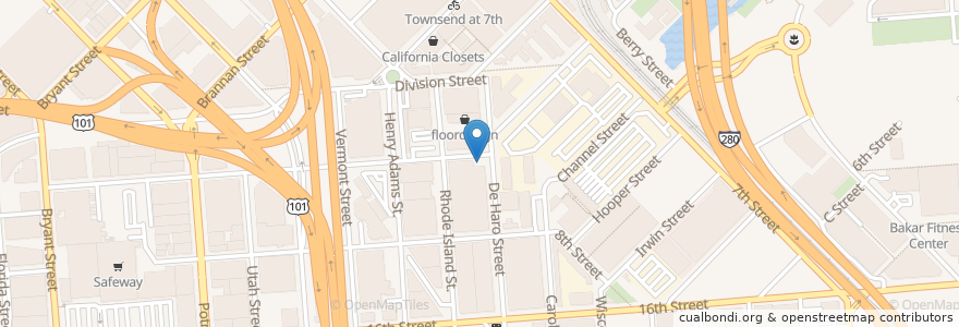 Mapa de ubicacion de Skool SF en Соединённые Штаты Америки, Калифорния, Сан-Франциско, San Francisco.