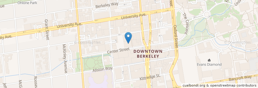 Mapa de ubicacion de Berkeley Central Residences en États-Unis D'Amérique, Californie, Comté D'Alameda, Berkeley.