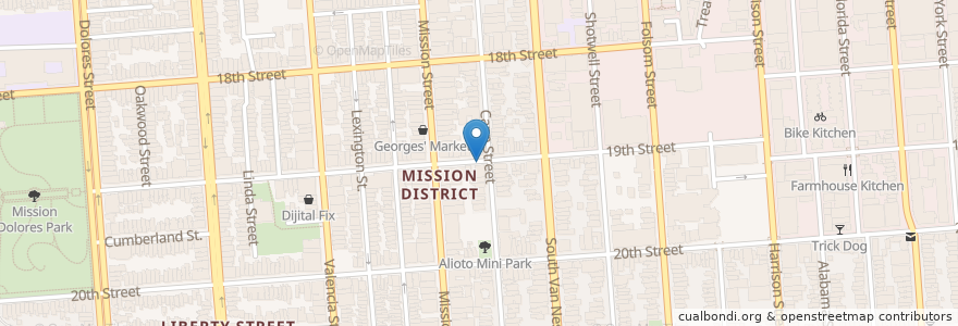 Mapa de ubicacion de 19th & Capp (on-street) en États-Unis D'Amérique, Californie, San Francisco, San Francisco.