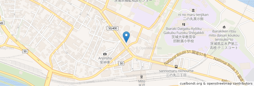 Mapa de ubicacion de 諸岡歯科医院 en ژاپن, 茨城県, 水戸市.