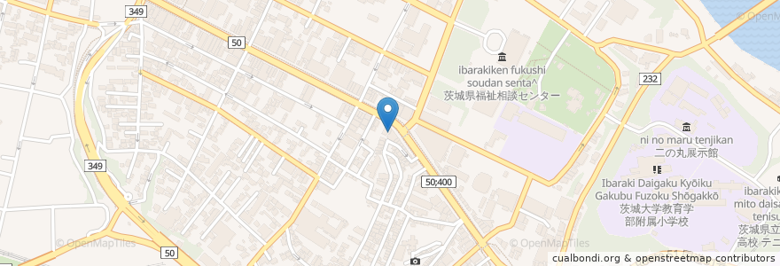 Mapa de ubicacion de 天ぷら にしむら en Япония, Ибараки, Мито.
