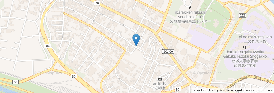 Mapa de ubicacion de ビルキス en Japão, 茨城県, 水戸市.