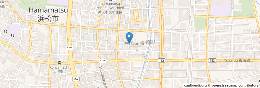 Mapa de ubicacion de 黄田乃瀬（きたのせ） en 일본, 시즈오카현, 浜松市, 中区.