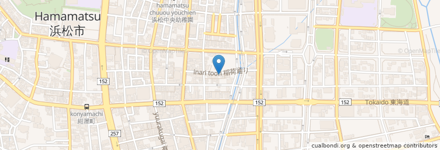 Mapa de ubicacion de すっぽん富久竹 en 일본, 시즈오카현, 浜松市, 中区.