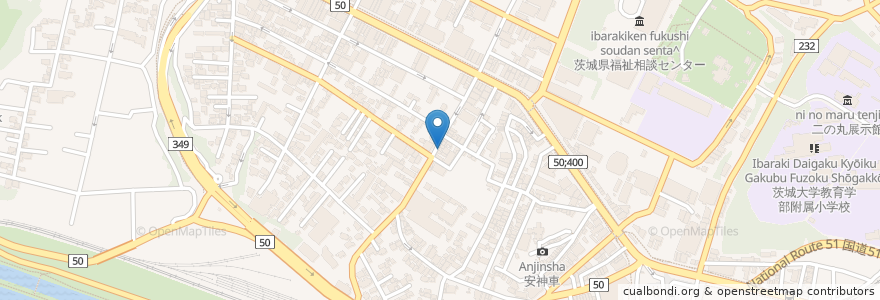 Mapa de ubicacion de 花留談 en Japonya, 茨城県, 水戸市.