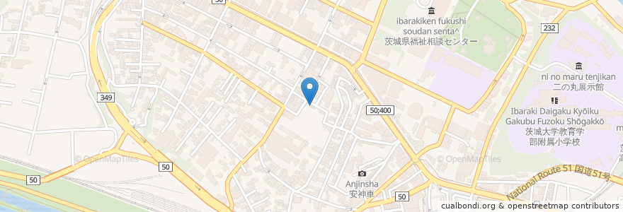 Mapa de ubicacion de 焼鳥　長兵衛 en Japonya, 茨城県, 水戸市.