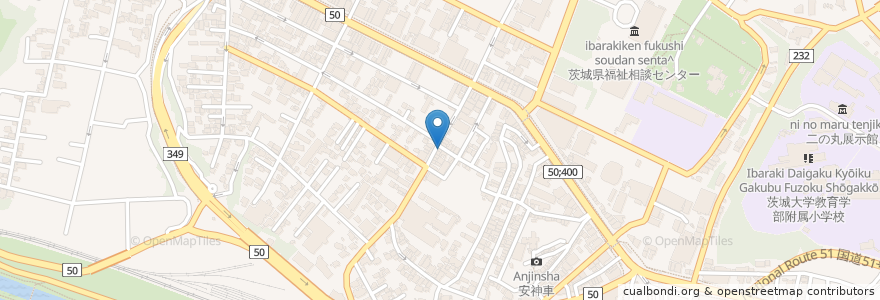 Mapa de ubicacion de ひまわり en Japan, Präfektur Ibaraki, 水戸市.