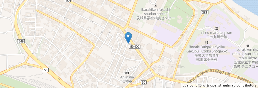 Mapa de ubicacion de スピーク英仏会話 en 日本, 茨城県, 水戸市.