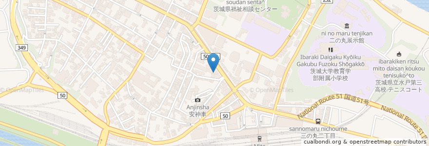 Mapa de ubicacion de ECCジュニア en Jepun, 茨城県, 水戸市.