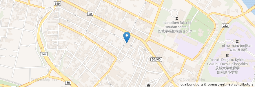 Mapa de ubicacion de 北のしまだ en 일본, 이바라키현, 水戸市.