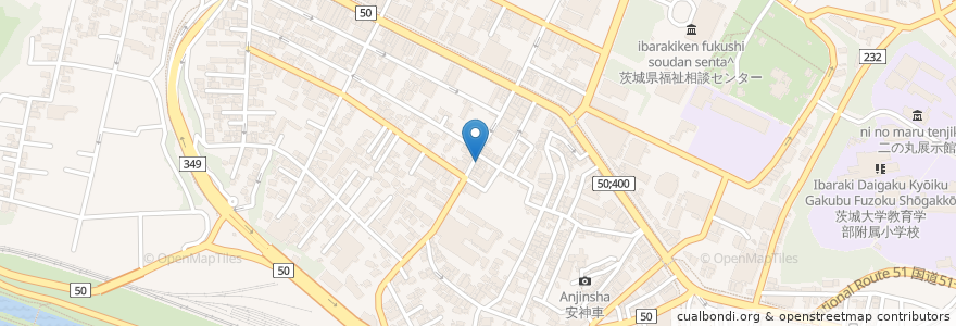 Mapa de ubicacion de スパイシータンドール en Japan, Präfektur Ibaraki, 水戸市.