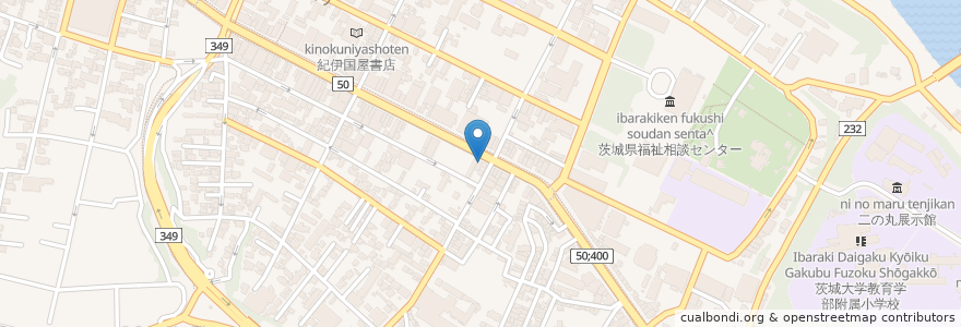 Mapa de ubicacion de カワイ音楽教室 en 日本, 茨城県, 水戸市.