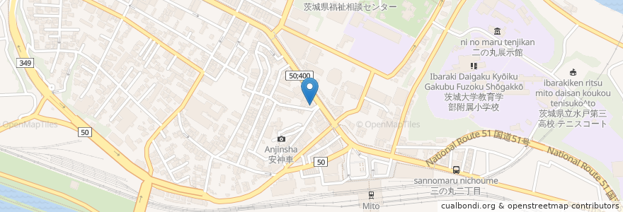 Mapa de ubicacion de PINOT en Japão, 茨城県, 水戸市.