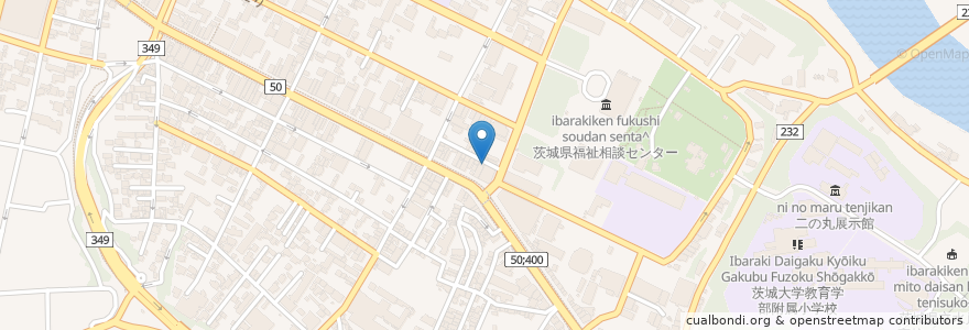 Mapa de ubicacion de ハリマオ BAR en 日本, 茨城県, 水戸市.
