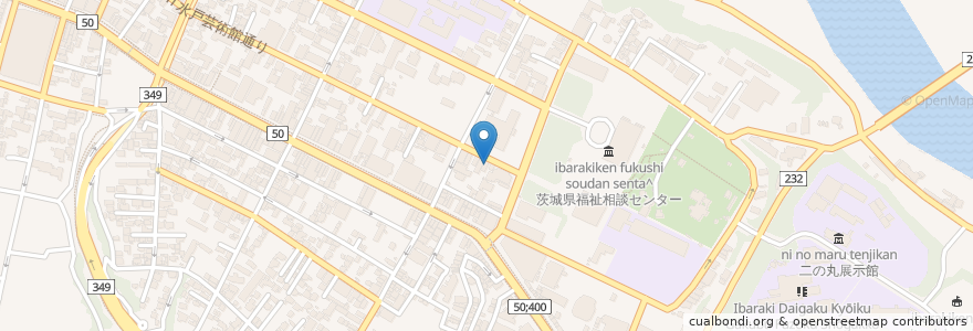 Mapa de ubicacion de 五鐡夢境庵 en ژاپن, 茨城県, 水戸市.