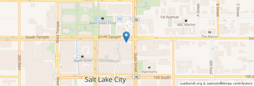 Mapa de ubicacion de Jimmy John's en Estados Unidos Da América, Utah, Salt Lake County, Salt Lake City.
