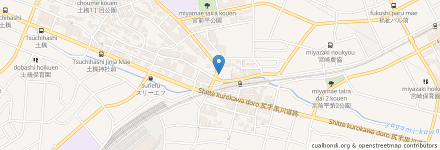 Mapa de ubicacion de みずほ銀行 en Japan, 神奈川県, 川崎市, 宮前区.