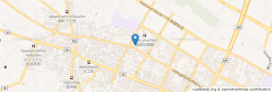 Mapa de ubicacion de さいとう歯科医院 en Japan, 茨城県, 水戸市.