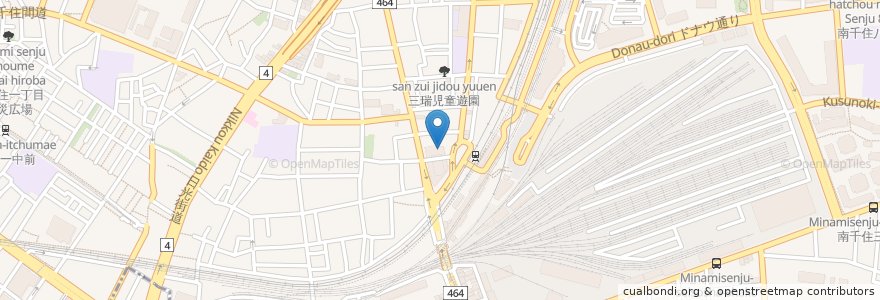 Mapa de ubicacion de 南千住駅前ふれあい館 en اليابان, 東京都.