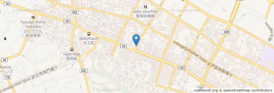 Mapa de ubicacion de 泉町会館 en ژاپن, 茨城県, 水戸市.