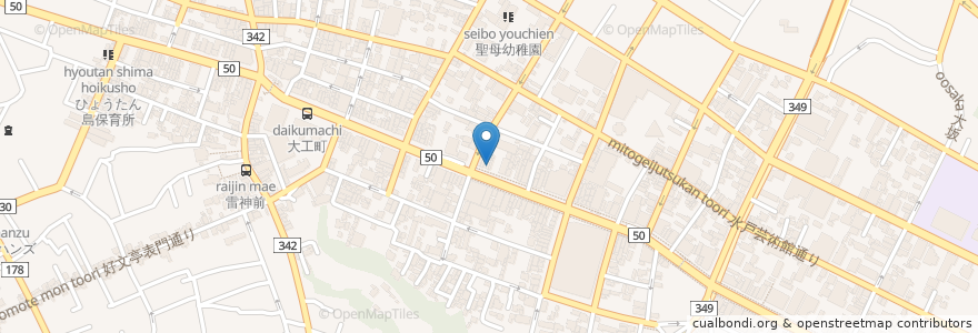 Mapa de ubicacion de 居酒屋穴とら屋 en Jepun, 茨城県, 水戸市.