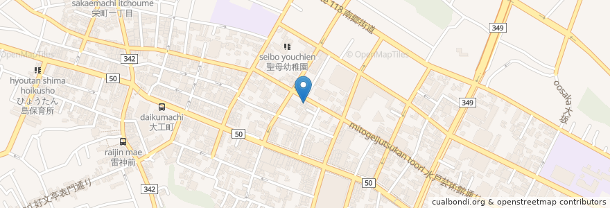 Mapa de ubicacion de すまいるくらぶ保育 en اليابان, إيباراكي, 水戸市.