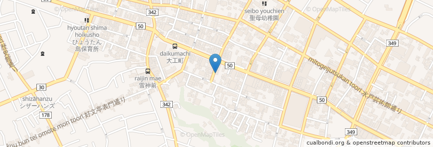 Mapa de ubicacion de 和多門 酒房 en 일본, 이바라키현, 水戸市.