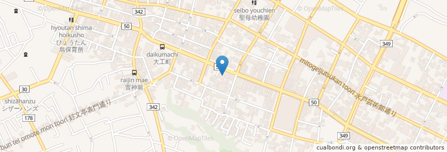 Mapa de ubicacion de 三菱UFJモルガン・スタンレー証券 en 日本, 茨城県, 水戸市.