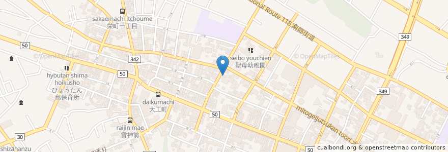 Mapa de ubicacion de 開化亭 レストラン en Japonya, 茨城県, 水戸市.