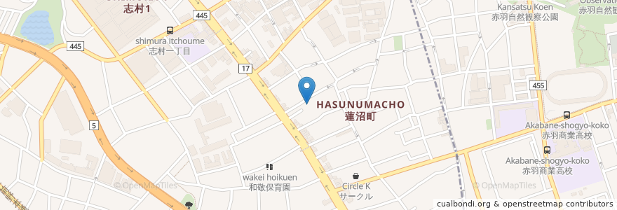 Mapa de ubicacion de 南蔵院 en Japón, Tokio, Itabashi, Kita.