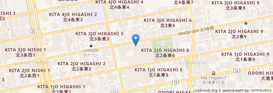 Mapa de ubicacion de えびす屋 en Japan, Präfektur Hokkaido, 石狩振興局, 札幌市, 中央区.