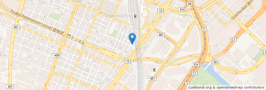 Mapa de ubicacion de 新橋駅前パーキング en Giappone, Tokyo, Minato.