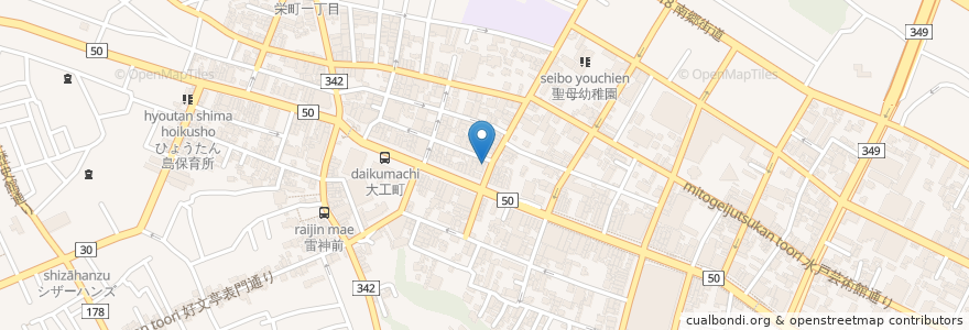 Mapa de ubicacion de 鳥かづ en 日本, 茨城県, 水戸市.