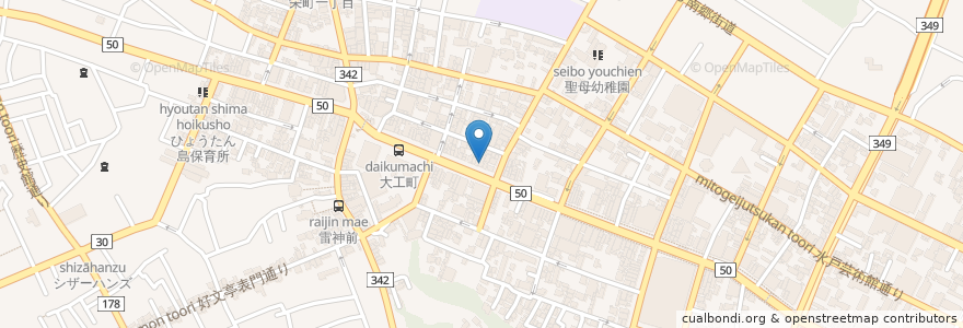 Mapa de ubicacion de 和DINIG あもん en 일본, 이바라키현, 水戸市.