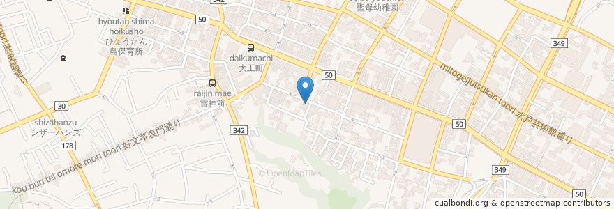 Mapa de ubicacion de クラブ メッカ en Giappone, Prefettura Di Ibaraki, 水戸市.
